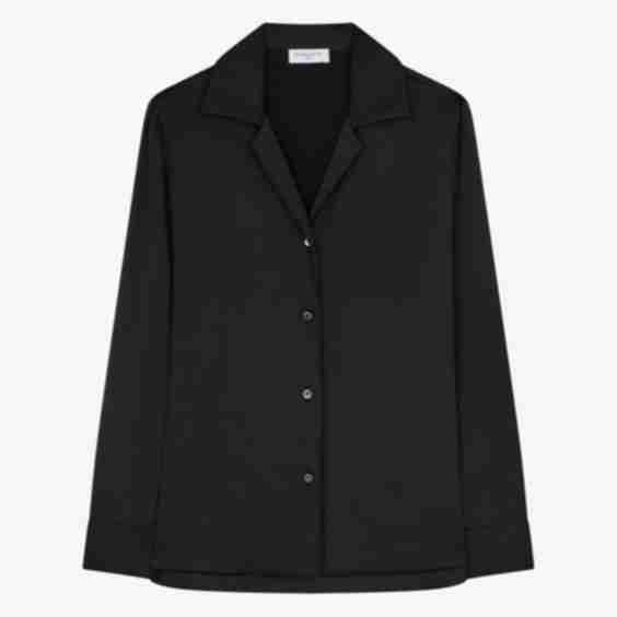 Satin Revere Collar Shirt