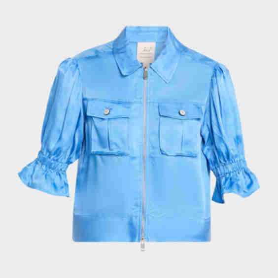 Holly Short-Sleeve Sateen Jacket
