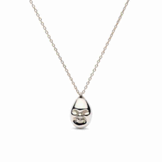 Doublefaced Drop Pendant Necklace