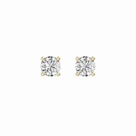 Signature Round Cut Basket Stud Earrings