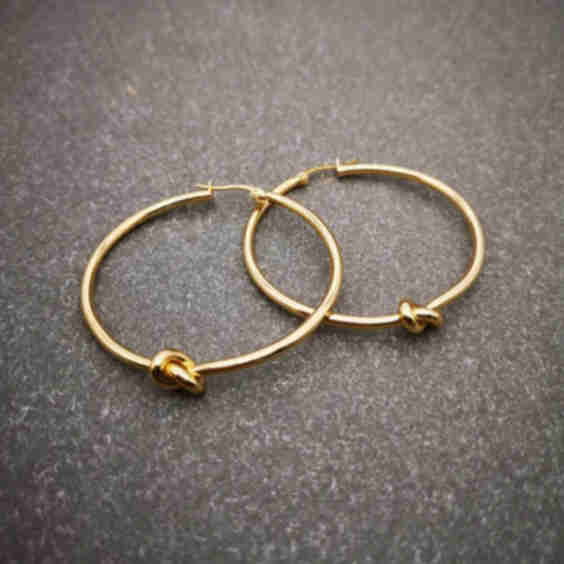 Large Knot Hoop Earrings