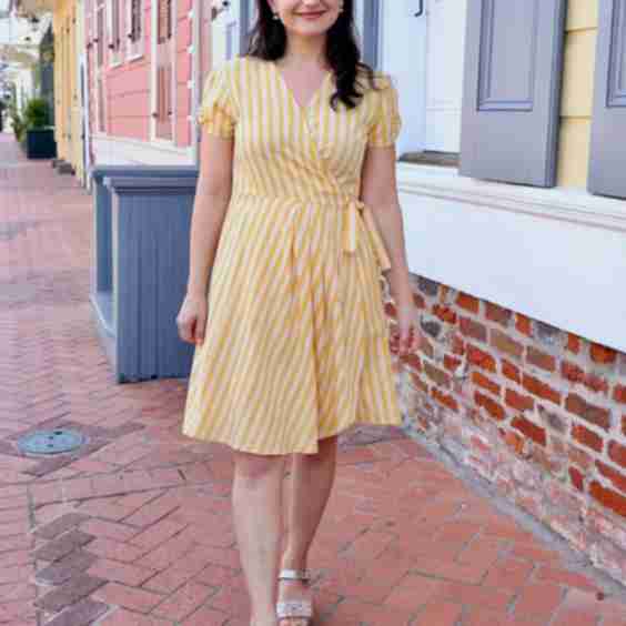 Sun Ray Organic Cotton Wrap Dress
