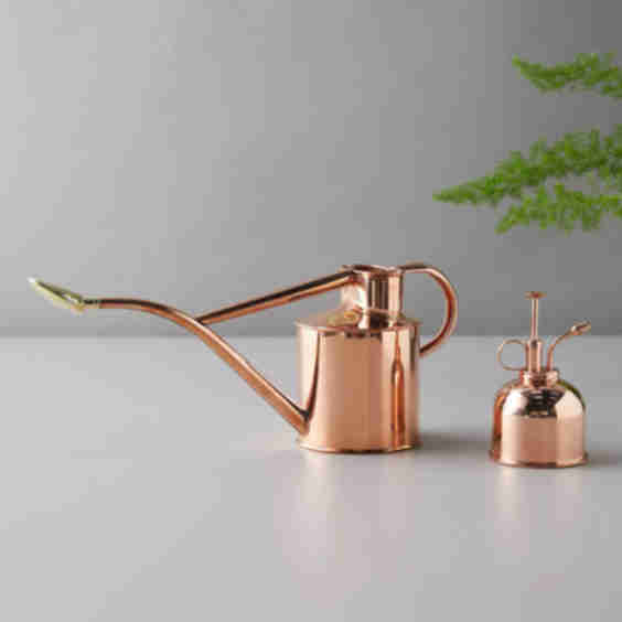 Rowley Ripple Copper Watering Can + Mister Gift Set