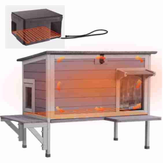 Wooden Indoor & Outdoor Heated Cat House