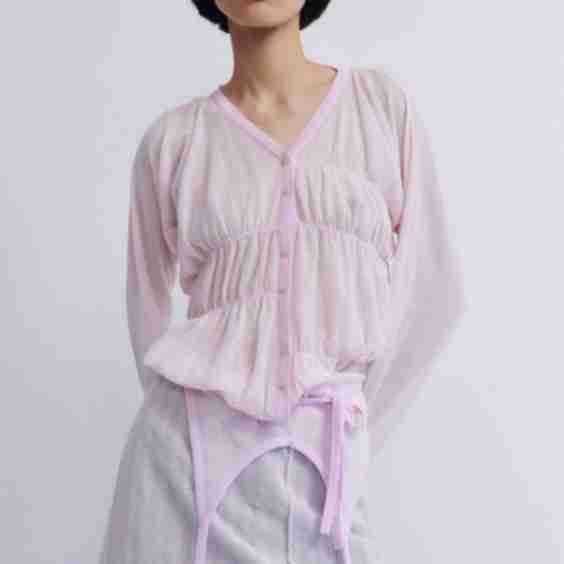 Oboro Ruched Cardigan