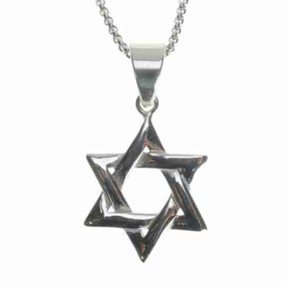 Stainless Steel Star of David Pendant Necklace