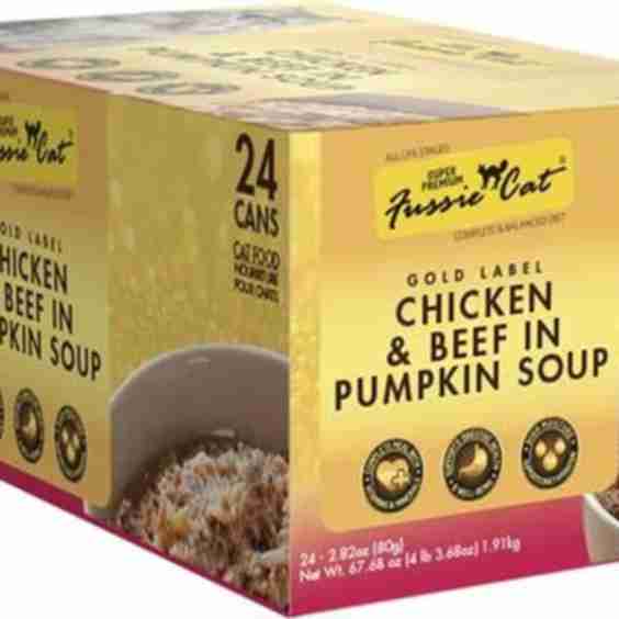 Super Premium Chicken & Beef Formula in Pumpkin Soup Grain-Free Canned Cat Food, 2.8-oz, case of 24