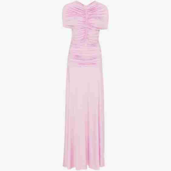 Gathered Jersey Maxi Dress