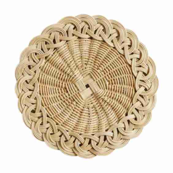 Round Shape Hand-Woven Rattan Placemat