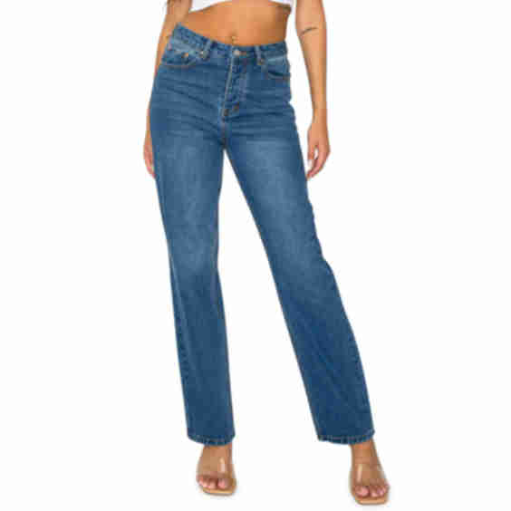 High Waisted Straight Leg Jeans