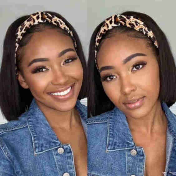 Affordable Headband Bob Wig Human Hair