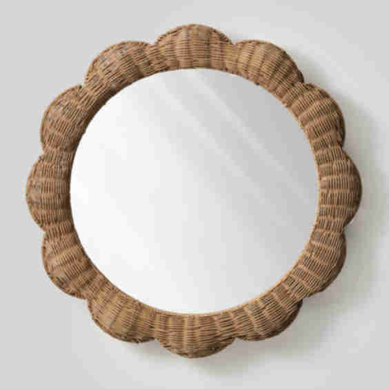 Bud-Edge Round Mirror