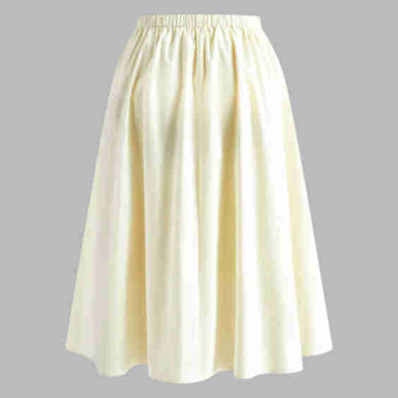 Cotton Pleated Maxi Skirt