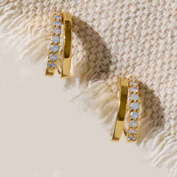 Solana Double Huggie Hoop Earrings
