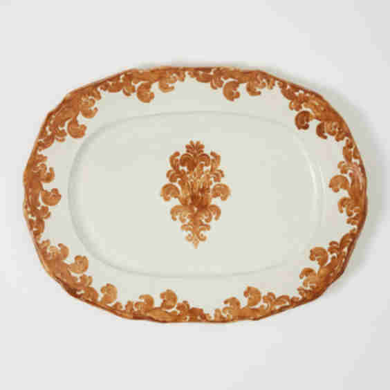 Damask Stoneware Large Serving Plate 