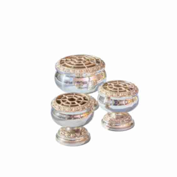 Trio of Silver-plated Rose Bowls