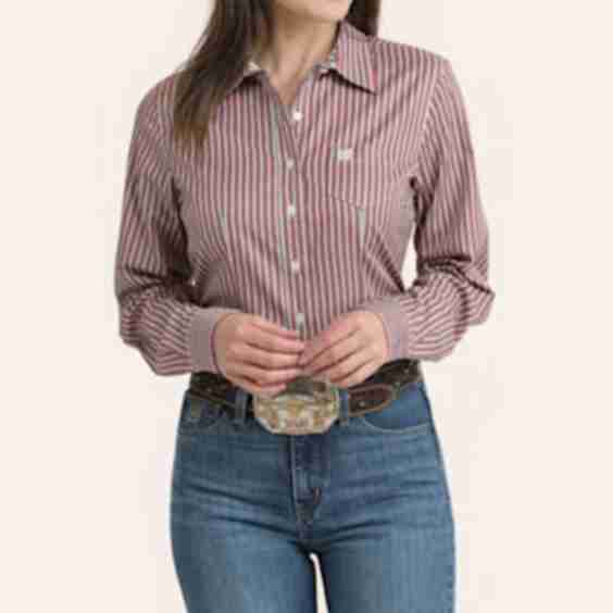 Striped Print Western Shirt