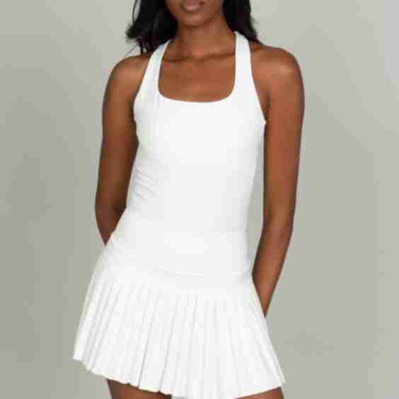 Criss Cross Back Pleated Tennis Dress