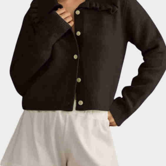 All the Frills Collared Cardigan