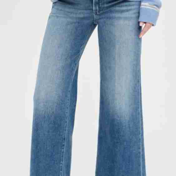 Anessa Raw Hem Wide Leg Maternity Jeans