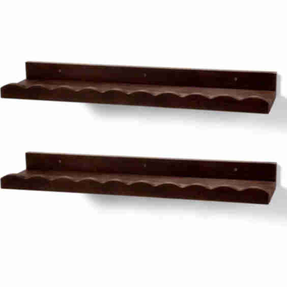 Set of 2 Scalloped Floating Shelves
