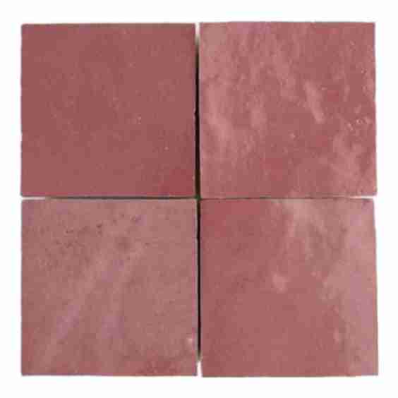 Rouge 4x4 Zellige Tile