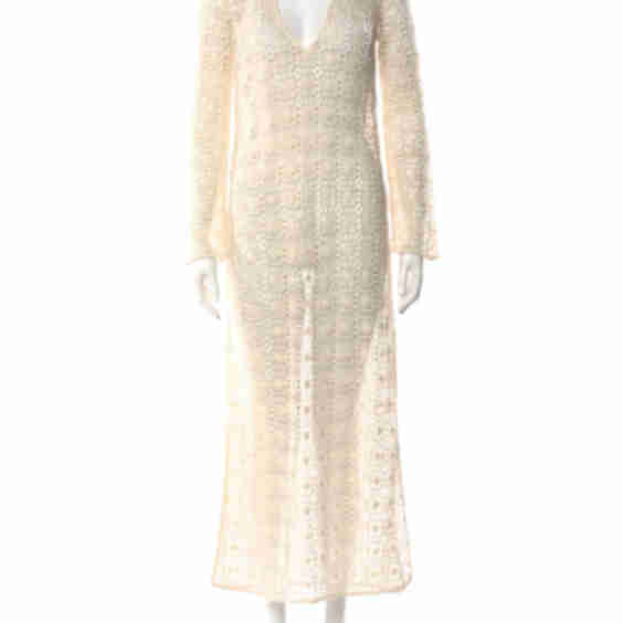 V-Neck Long Dress (Pre-Owned)