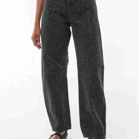 Cotton Barrel Denim Pants 
