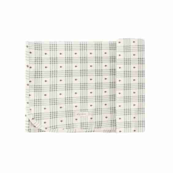 Cotton Floral Plaid Collection Blanket