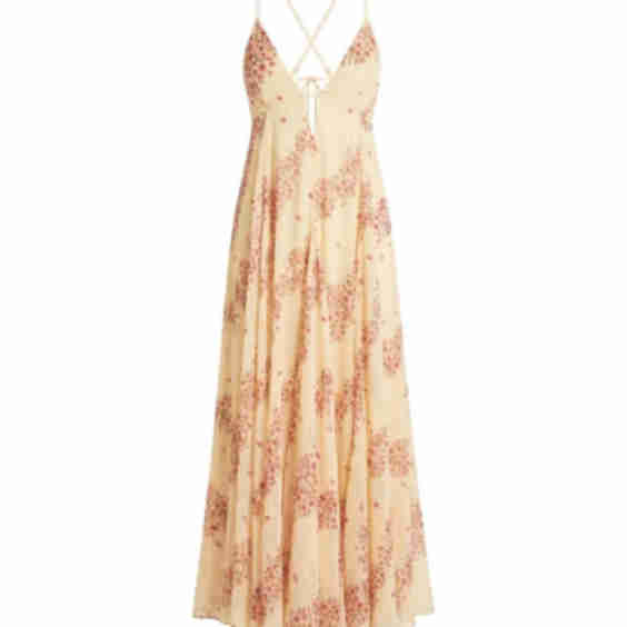 Printed Chiffon Maxi Dress