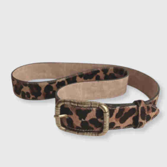 Fur Belt Gold Buckle