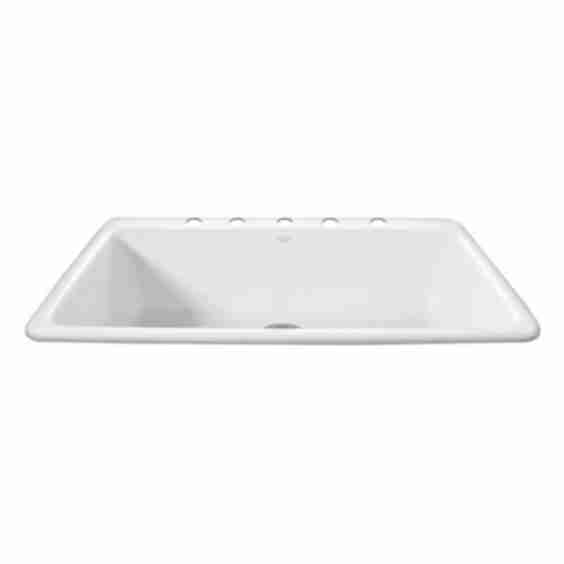 Delray 753-5 Single Bowl Self Rimming Kitchen Sink (33" x 22" x 9")