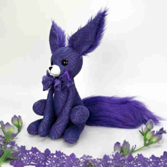 Goth Fox Stuffed Animal