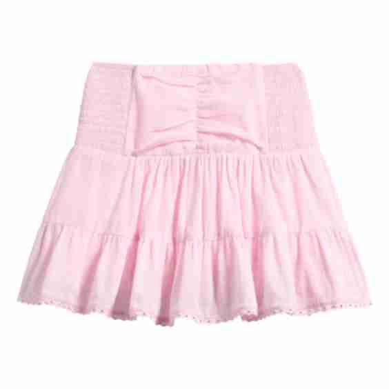 Kids' Smocked Waist Cotton Peasant Skirt