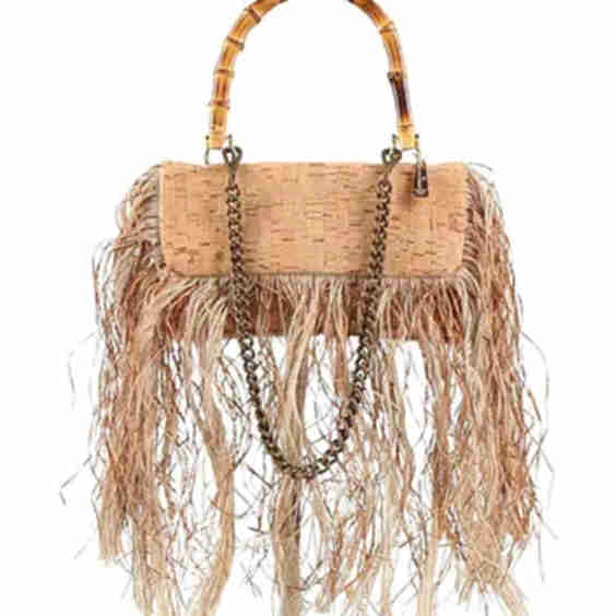 Fringes Baguette Handbag