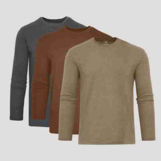 Classic Long Sleeve Crew Neck 3-Pack