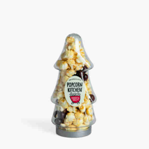 Caramel Popcorn With Gold Malt Balls Christmas Tree Gift Set