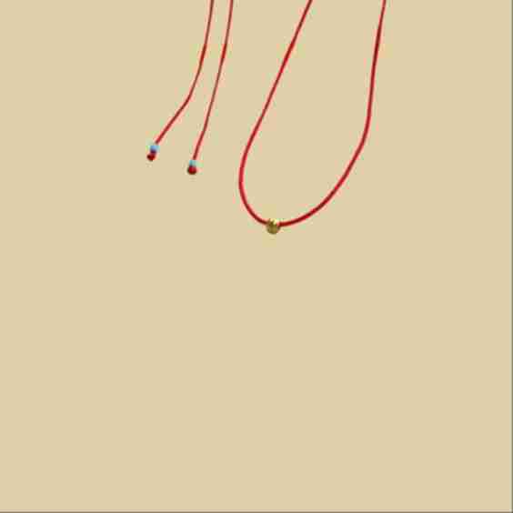 18K Gold Plated Bead Kabbalah Choker