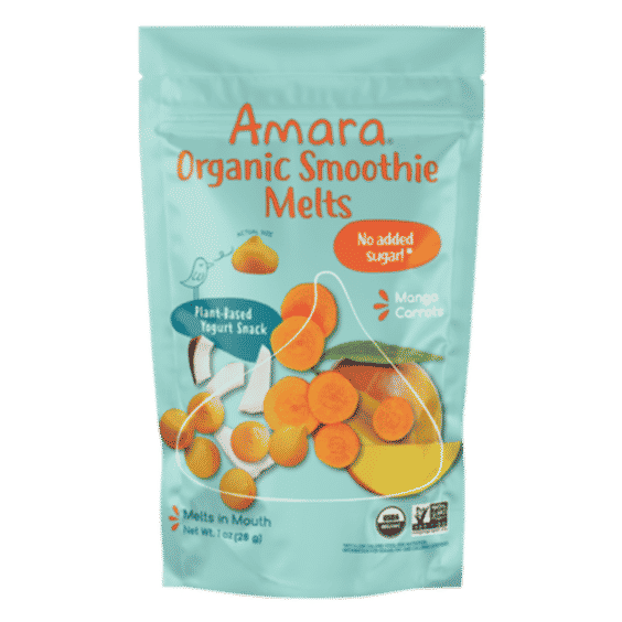 Organic Smoothie Melts Mango Carrot Plant Based Yogurt Baby Snack