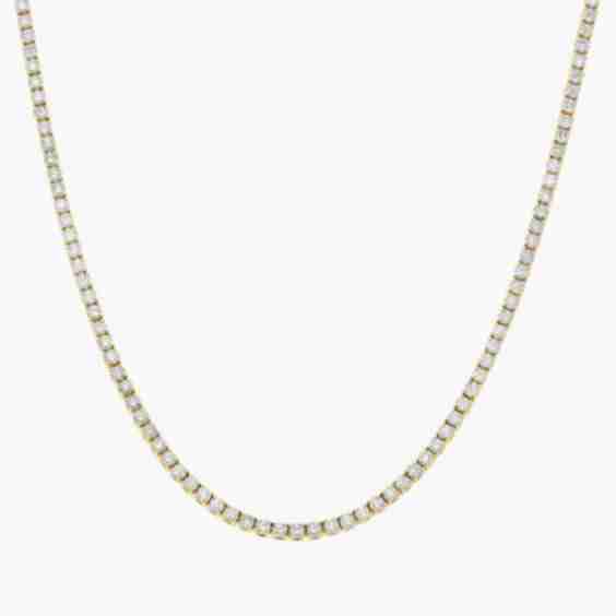 2mm Gold Tennis Necklace