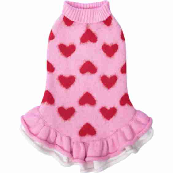 Hearts Dog Sweater Dress