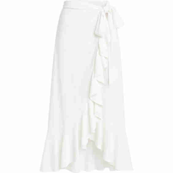 Cover-Up Ruffle Hem Wrap Skirt  