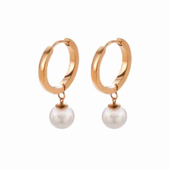 Timeless Pearl Huggies Earrings