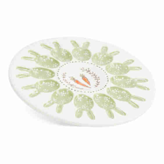 11.5in Bunny Farm Carrot Egg Serving Platter