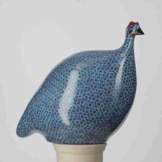 Electric Blue Guinea Fowl Speckled with Lavender Blue
