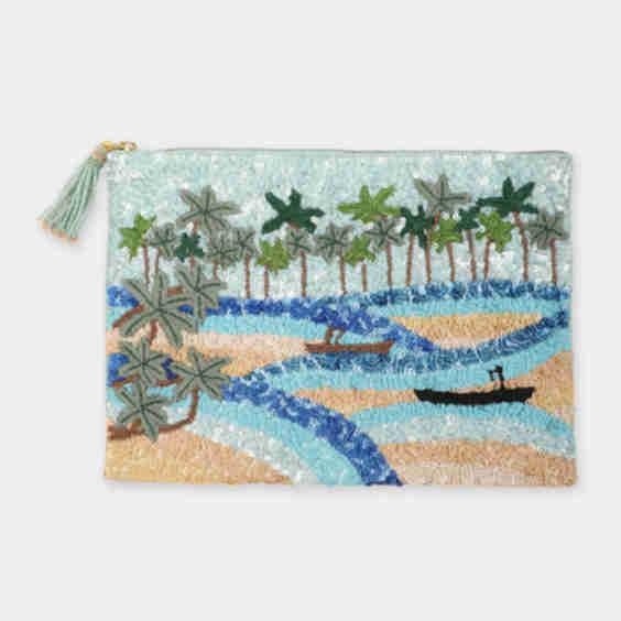 Postcard Sequins Pouch