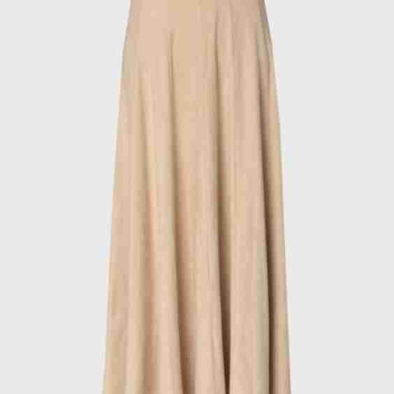 Paneled Microsuede Skirt