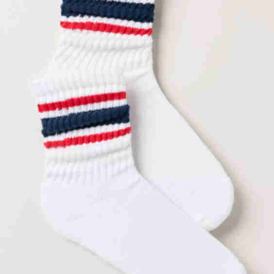 The Retro Stripe Quarter Crew Socks