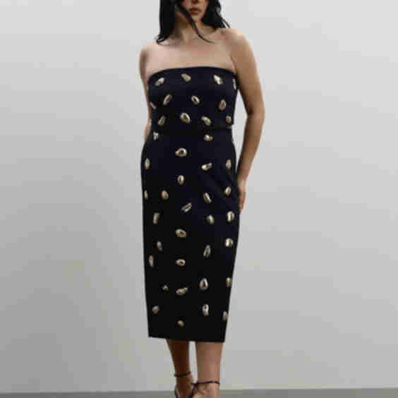 Embellished Strapless Top