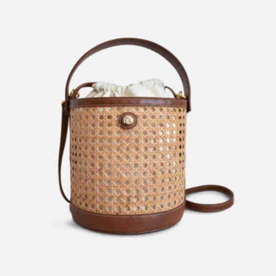 Bali Bucket Bag in Straw